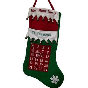 How many days to Christmas holiday calendar large stocking